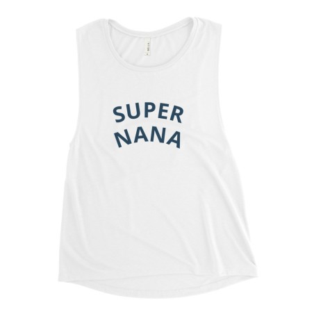 T-Shirt Débardeur Blanc pour Femme - Super Nana