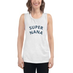 T-Shirt Débardeur Blanc pour Femme - Super Nana