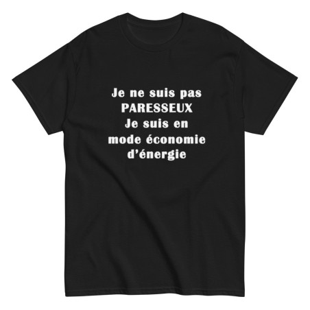 T-shirt Homme - Je ne suis pas paresseux