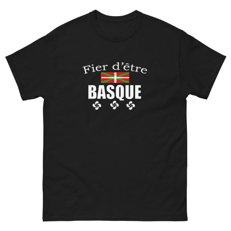 T-shirt Homme ou Femme - "Fier d'être basque"