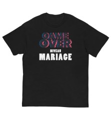 T-shirt Homme ou Femme - Game Over Niveau Mariage