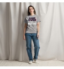 T-shirt Homme ou Femme - Game Over Niveau Mariage