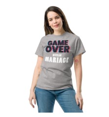 T-shirt Homme ou Femme - Game Over Niveau Mariage