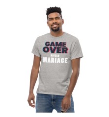 T-shirt Homme ou Femme - Game Over Niveau Mariage