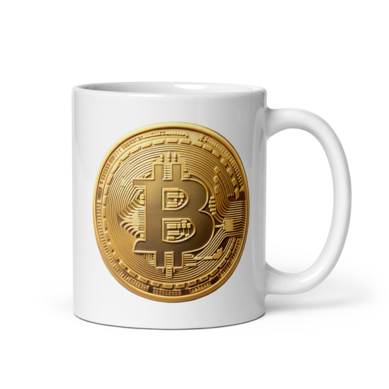 Mug Blanc Personnalisé - Crypto Bitcoin