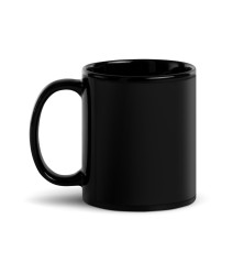 Mug brillant noir - Humour - This body is not Fake