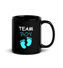 Mug brillant noir - Naissance - Team Boy