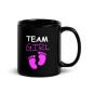 Mug brillant noir - Naissance - Team Girl