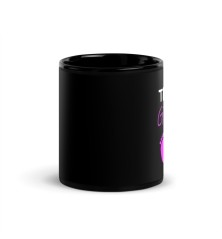 Mug brillant noir - Naissance - Team Girl