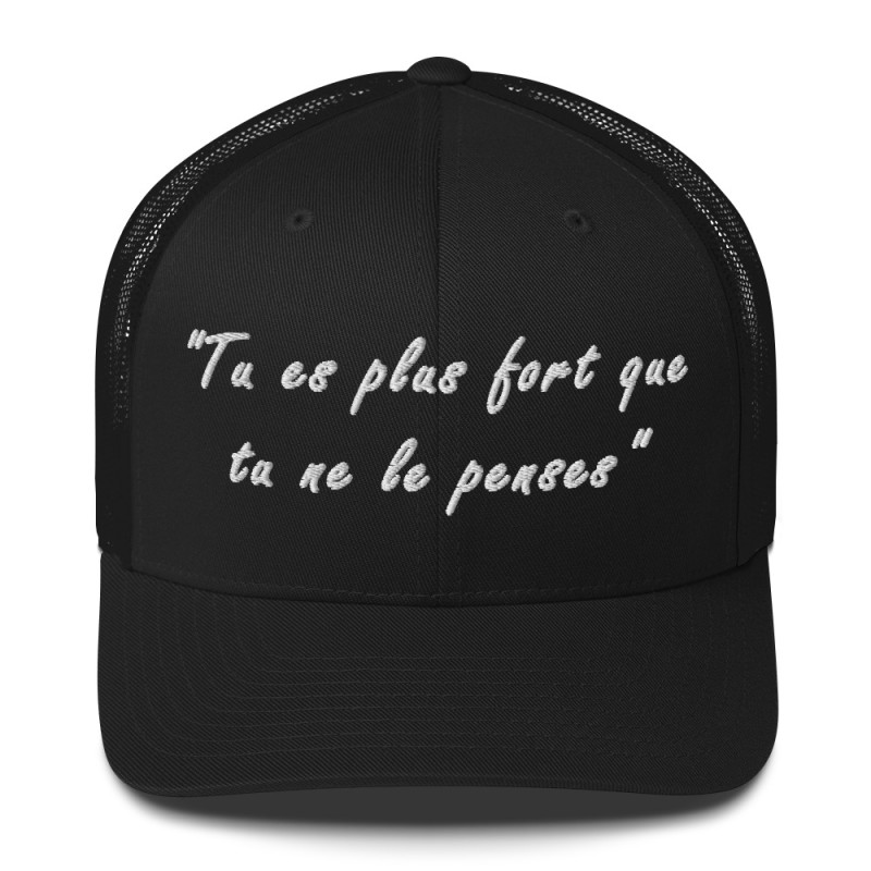 Casquette personnalisée - Message Motivation - Tu es plus fort ...