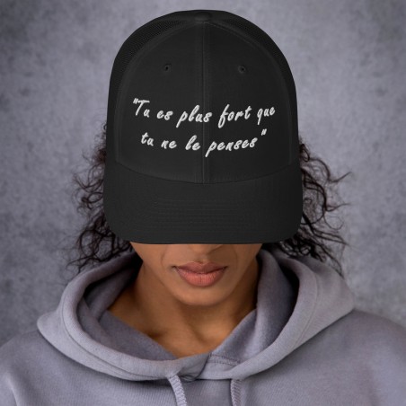 Casquette personnalisée - Message Motivation - Tu es plus fort ...